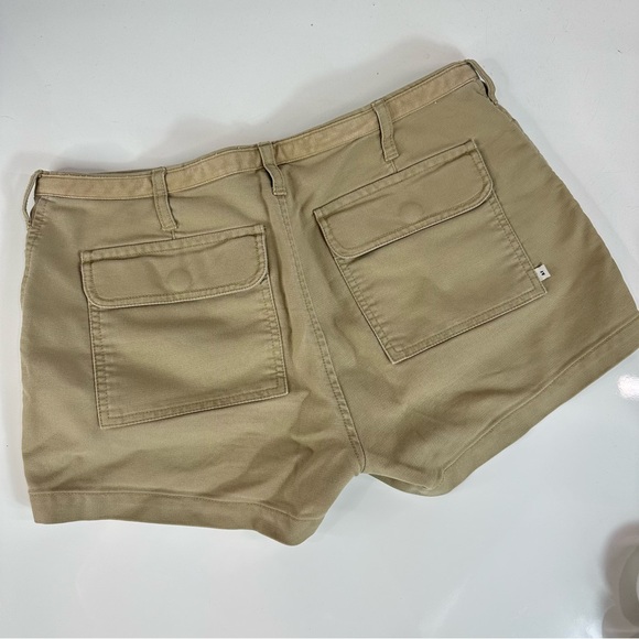 Abercrombie & Fitch SHORTS 100% cotton dark khaki SIZE 4 excellent shorts - Picture 4 of 10